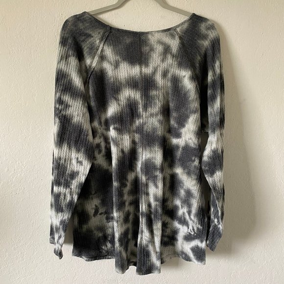 Torrid Womens Sweater Tie Dye Waffle Knit Plus Size 2 Scoop Neck Long Sleeve - Picture 8 of 14